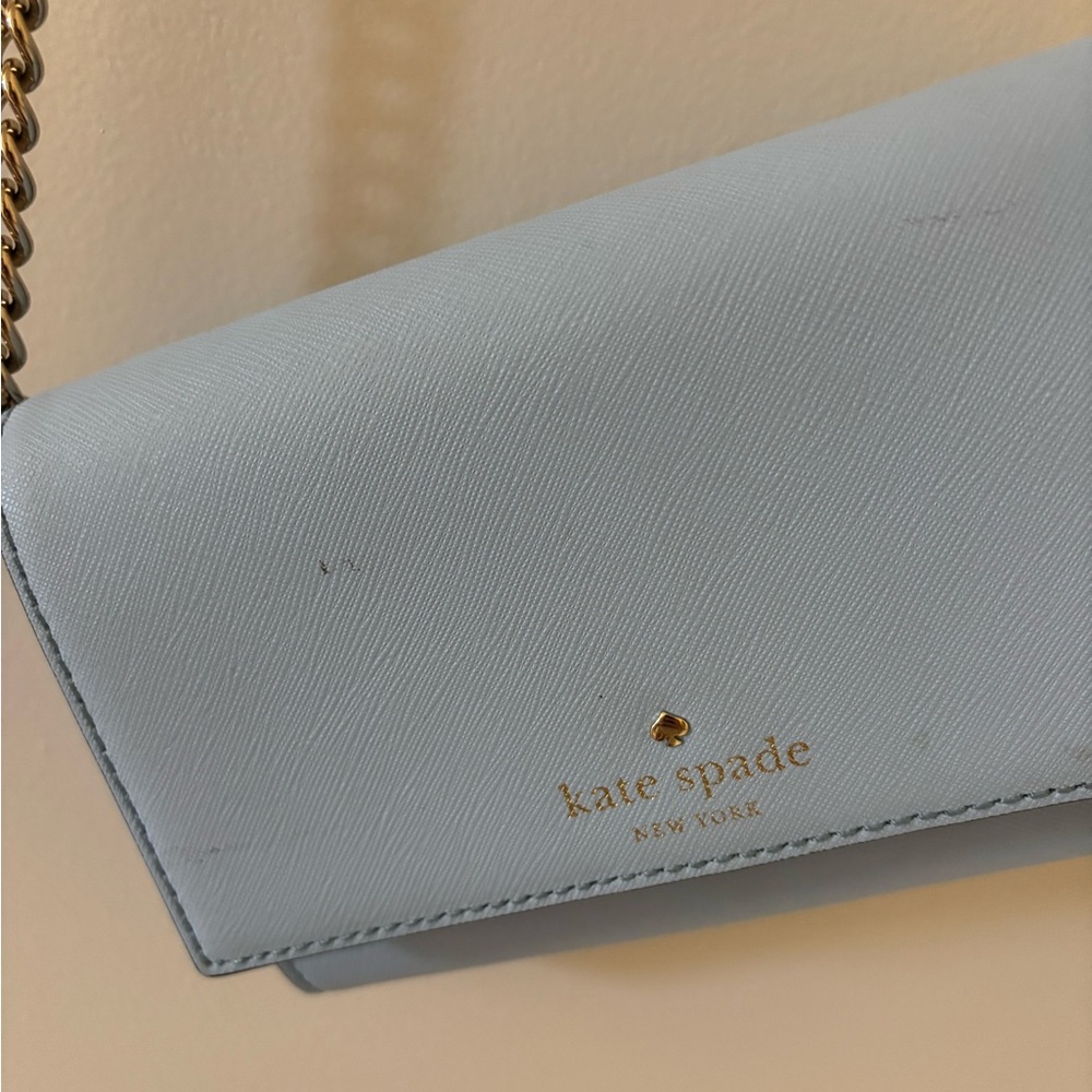 Kate Spade Soft Blue Wristlet Clutch